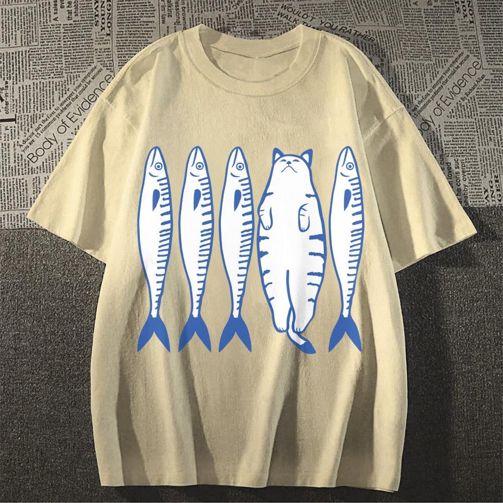 White Cat Company Cotton casual T-shirt