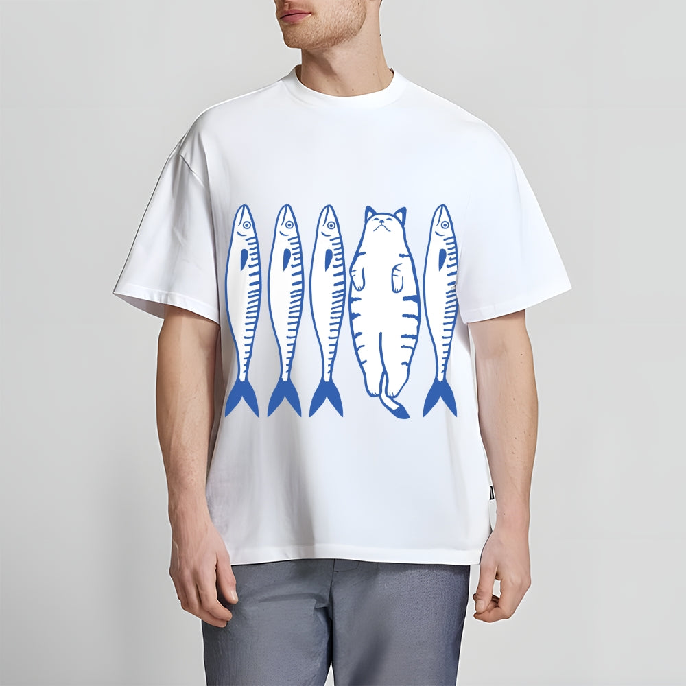 White Cat Company Cotton casual T-shirt