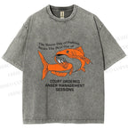 Unisex Funny Koi Joke Printed Washed Tee