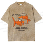 Unisex Funny Koi Joke Printed Washed Tee