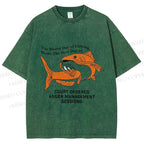 Unisex Funny Koi Joke Printed Washed Tee