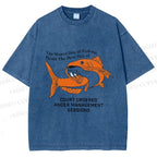 Unisex Funny Koi Joke Printed Washed Tee
