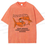 Unisex Funny Koi Joke Printed Washed Tee