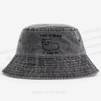 Silly Cat This Is Weird I Like It Washed Bucket Hat