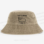 Silly Cat This Is Weird I Like It Washed Bucket Hat