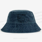 Silly Cat This Is Weird I Like It Washed Bucket Hat