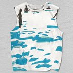 Unisex Sea Wave Printed Tank Top