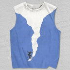 Unisex Sea Wave Surfing Printed Tank Top