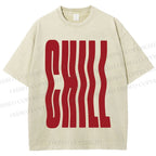 Unisex Chill Printed Washed Tee