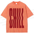 Unisex Chill Printed Washed Tee