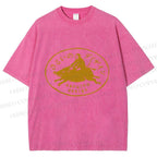 Unisex Vintage Japanese Monkey Pig Printed Washed Tee