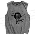 Unisex Ozzy Osbourne Printed Washed Tank Top