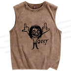 Unisex Ozzy Osbourne Printed Washed Tank Top