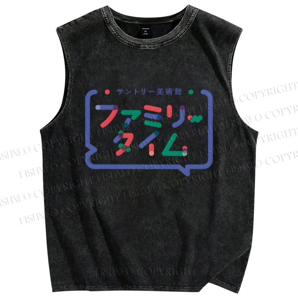 Unisex Art Gallery Printed Washed Tank Top
