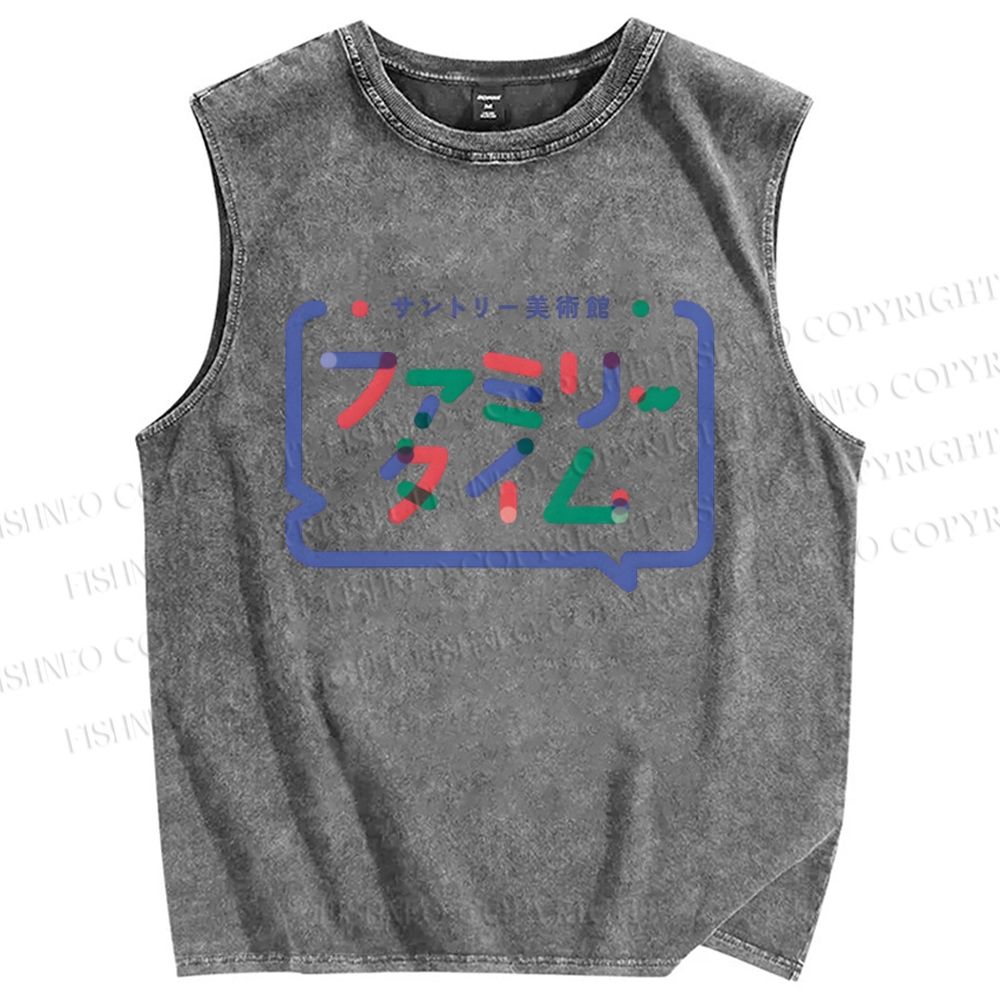 Unisex Art Gallery Printed Washed Tank Top
