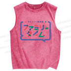 Unisex Art Gallery Printed Washed Tank Top