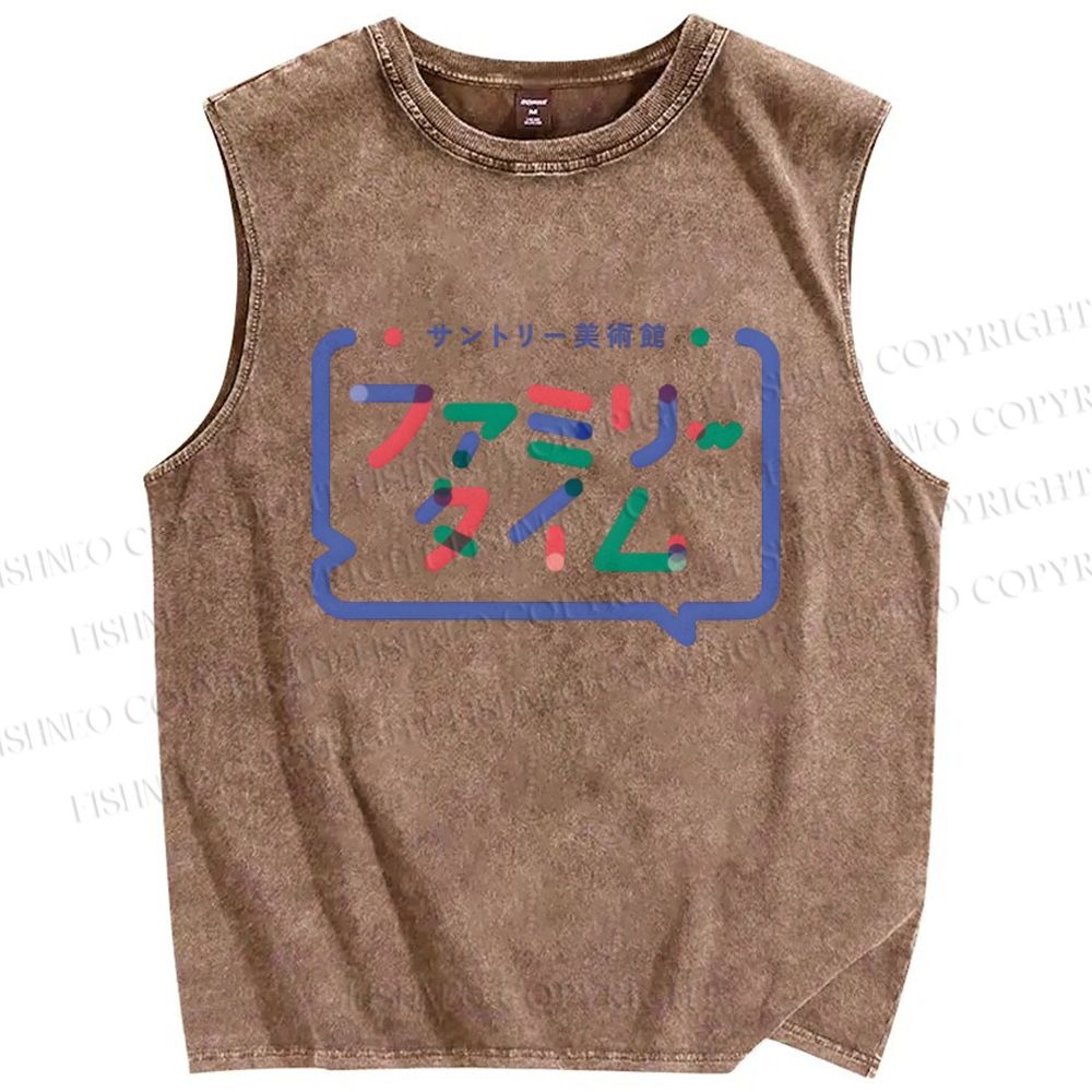 Unisex Art Gallery Printed Washed Tank Top