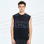 Unisex Art Gallery Printed Washed Tank Top