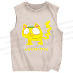 Unisex Wifiskeleton Printed Washed Tank Top