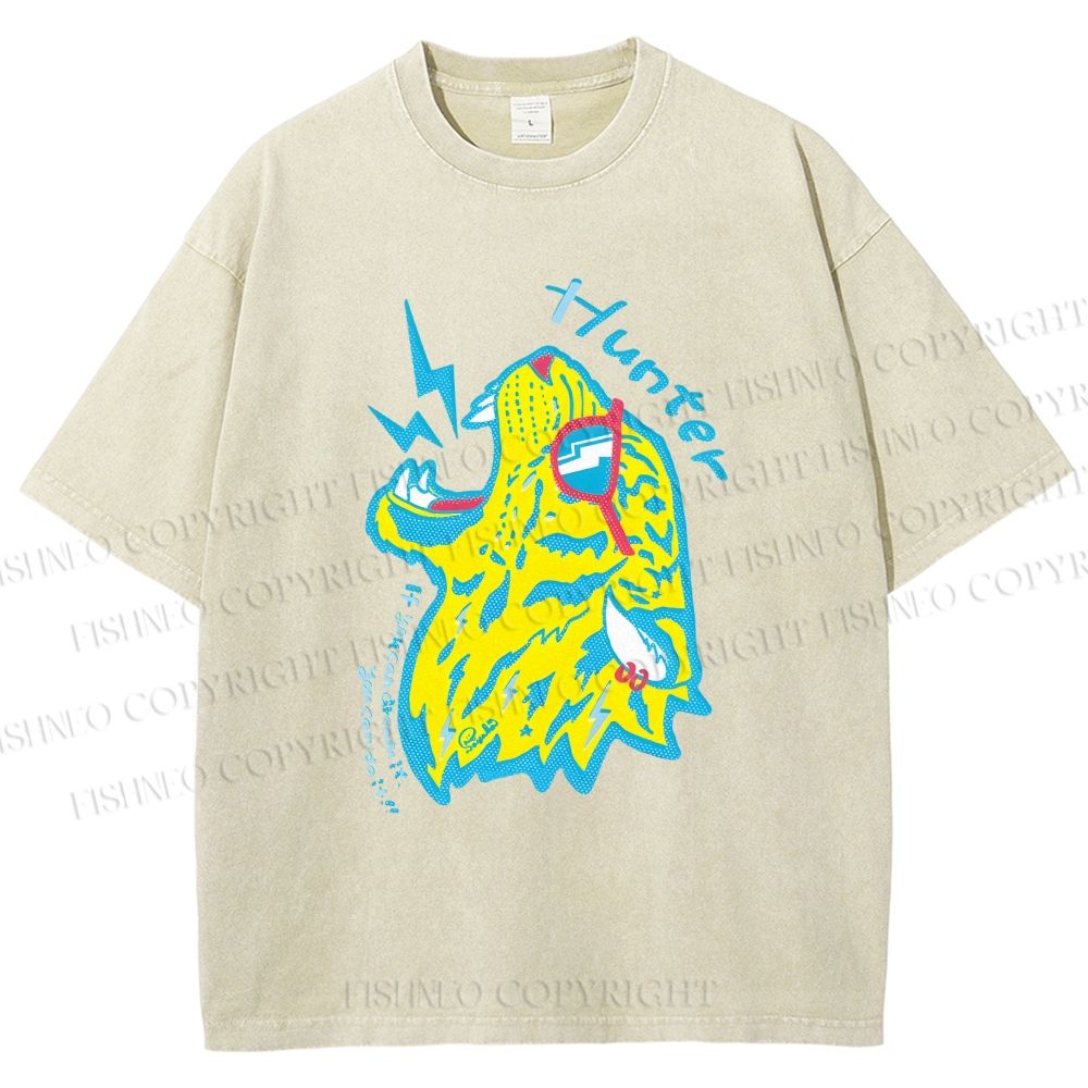 Unisex Hunter Printed Washed Tee