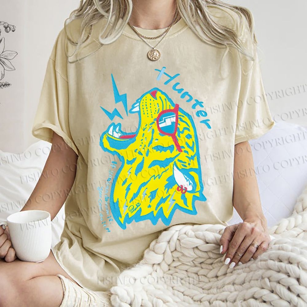 Unisex Hunter Printed Washed Tee