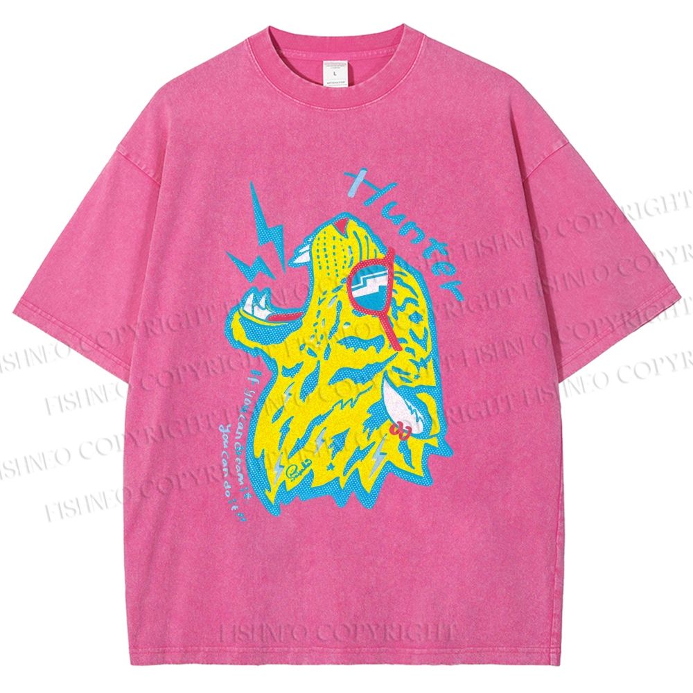 Unisex Hunter Printed Washed Tee