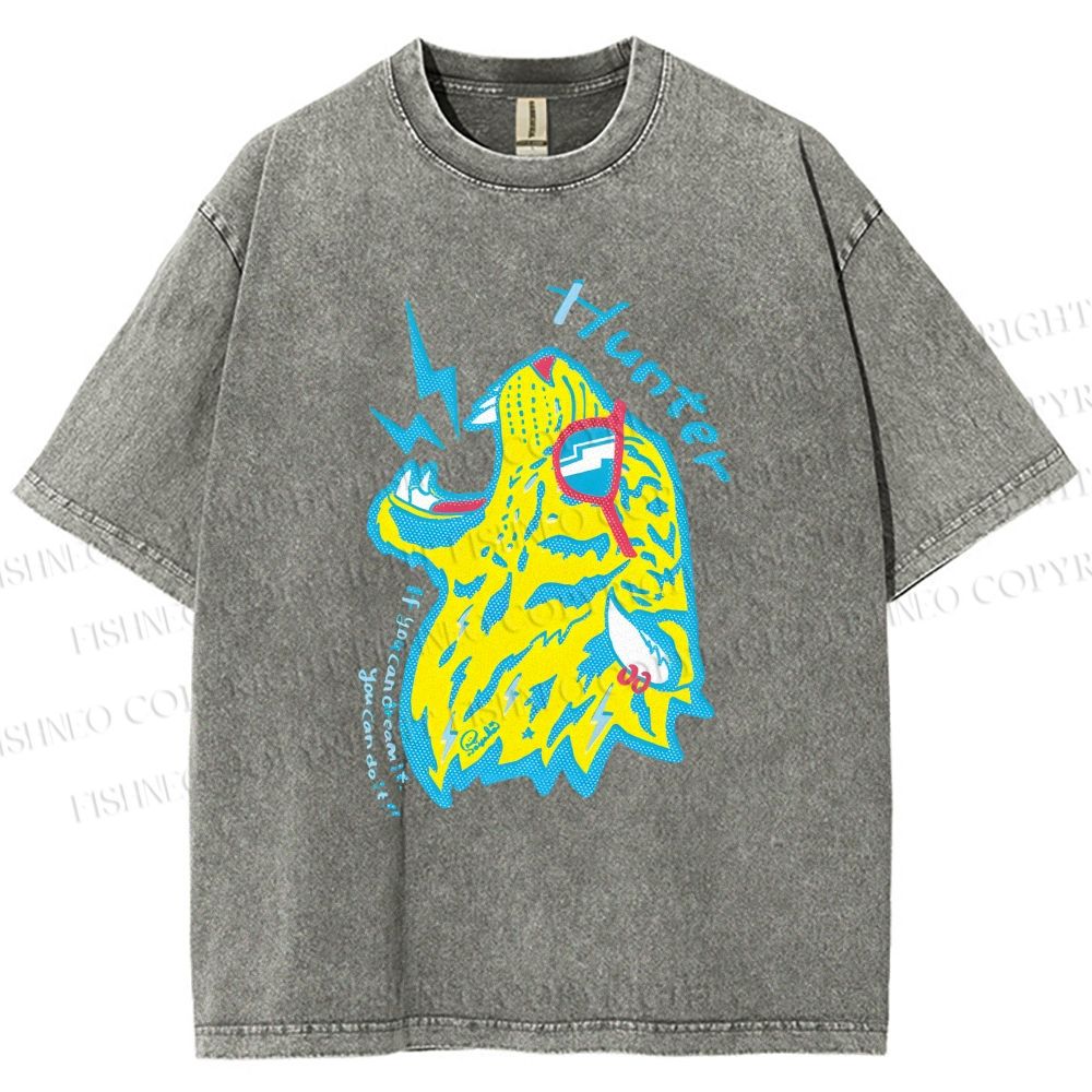 Unisex Hunter Printed Washed Tee