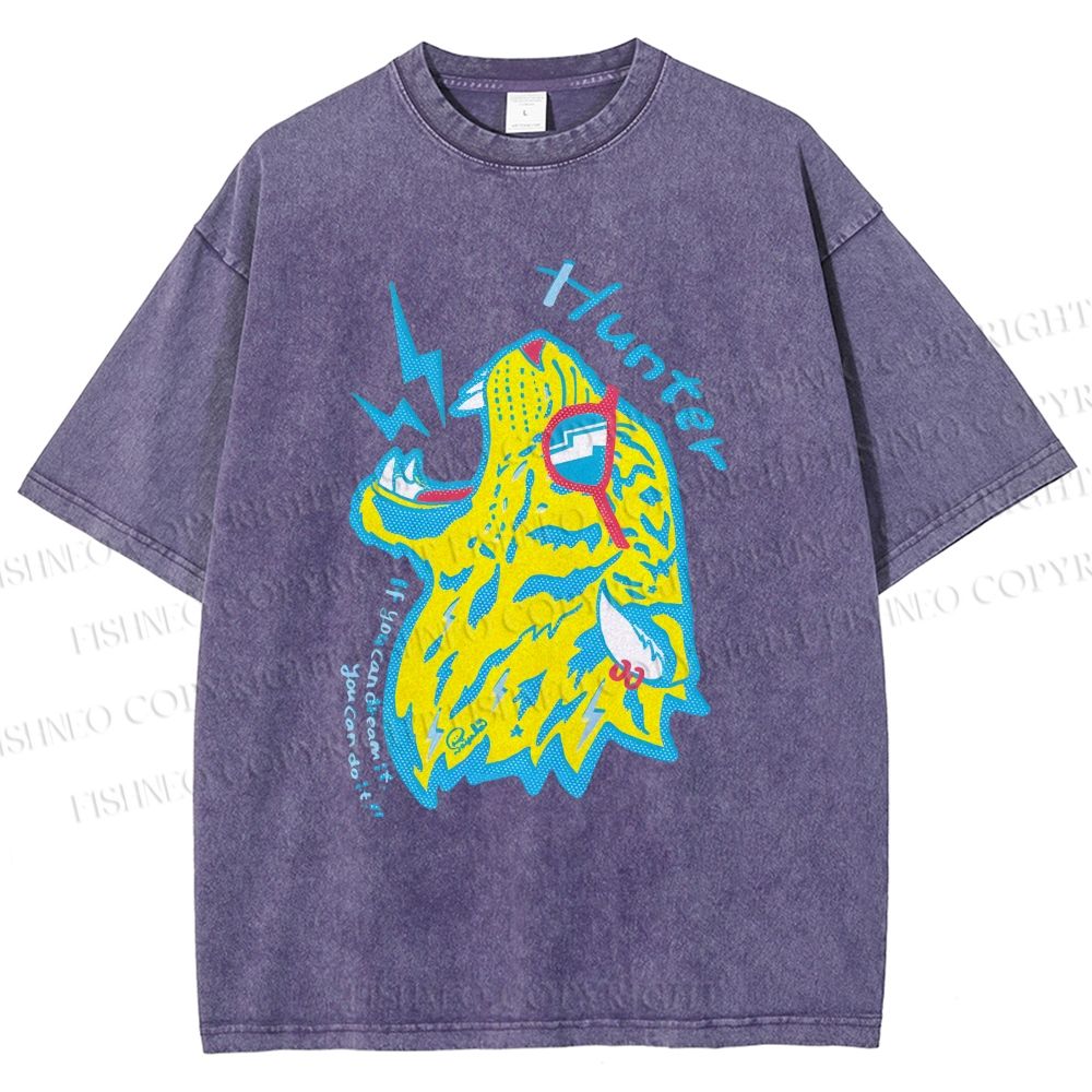 Unisex Hunter Printed Washed Tee