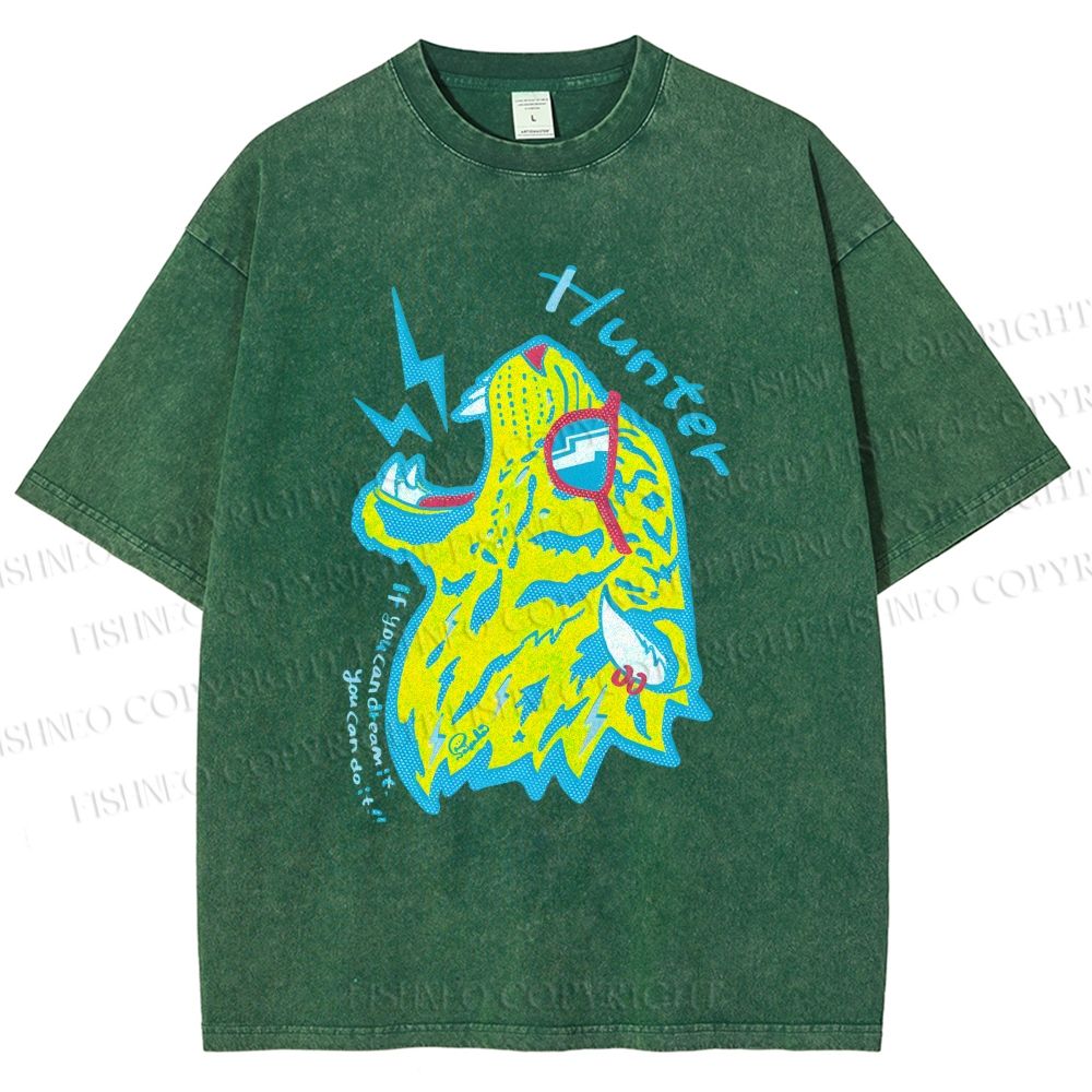 Unisex Hunter Printed Washed Tee