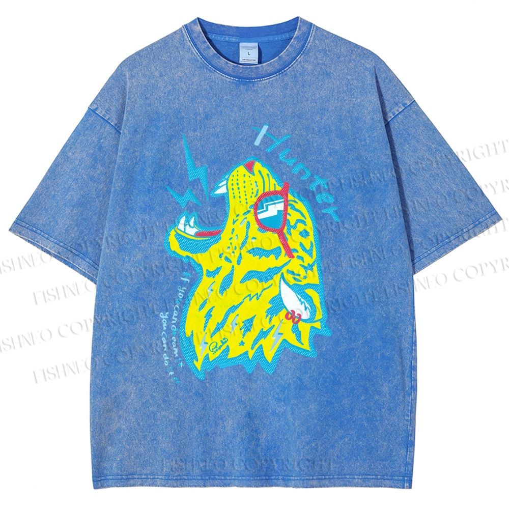 Unisex Hunter Printed Washed Tee