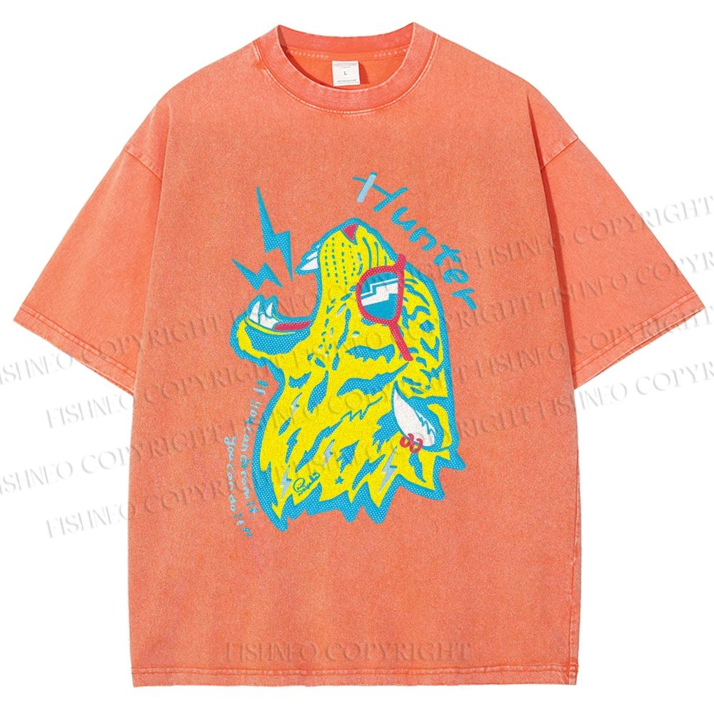 Unisex Hunter Printed Washed Tee