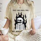 Unisex This Too Shall Pass Printed Washed Tee