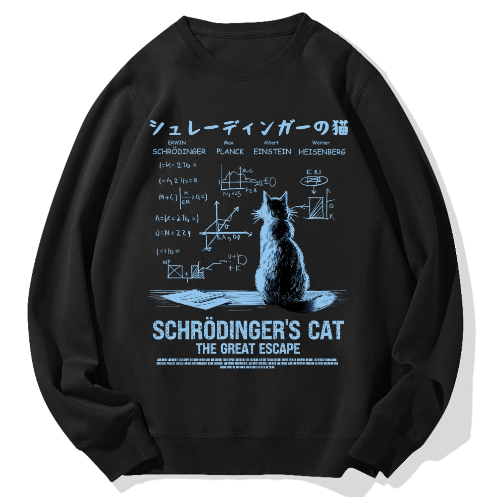 Schrodinger's Cat Escape Plan Cotton Sweatshirt