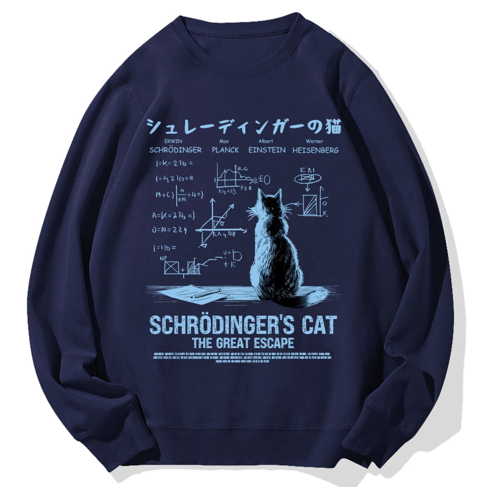 Schrodinger's Cat Escape Plan Cotton Sweatshirt
