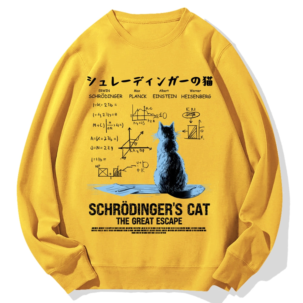Schrodinger's Cat Escape Plan Cotton Sweatshirt