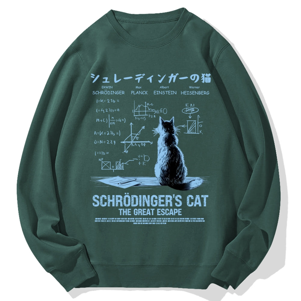 Schrodinger's Cat Escape Plan Cotton Sweatshirt