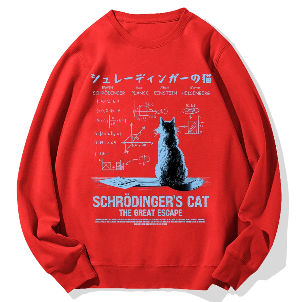 Schrodinger's Cat Escape Plan Cotton Sweatshirt