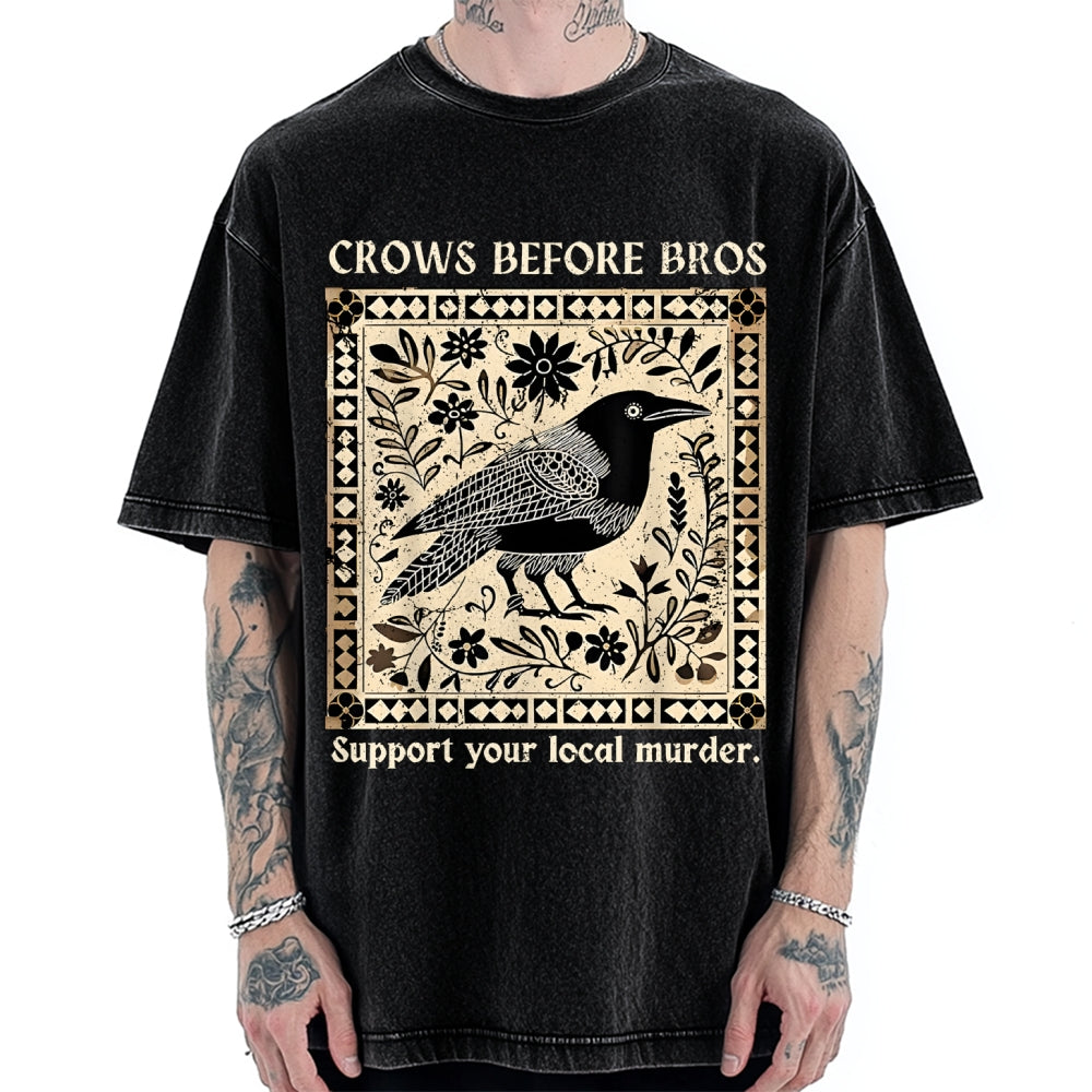 Crows Before Bros Vintage Washed T-shirt