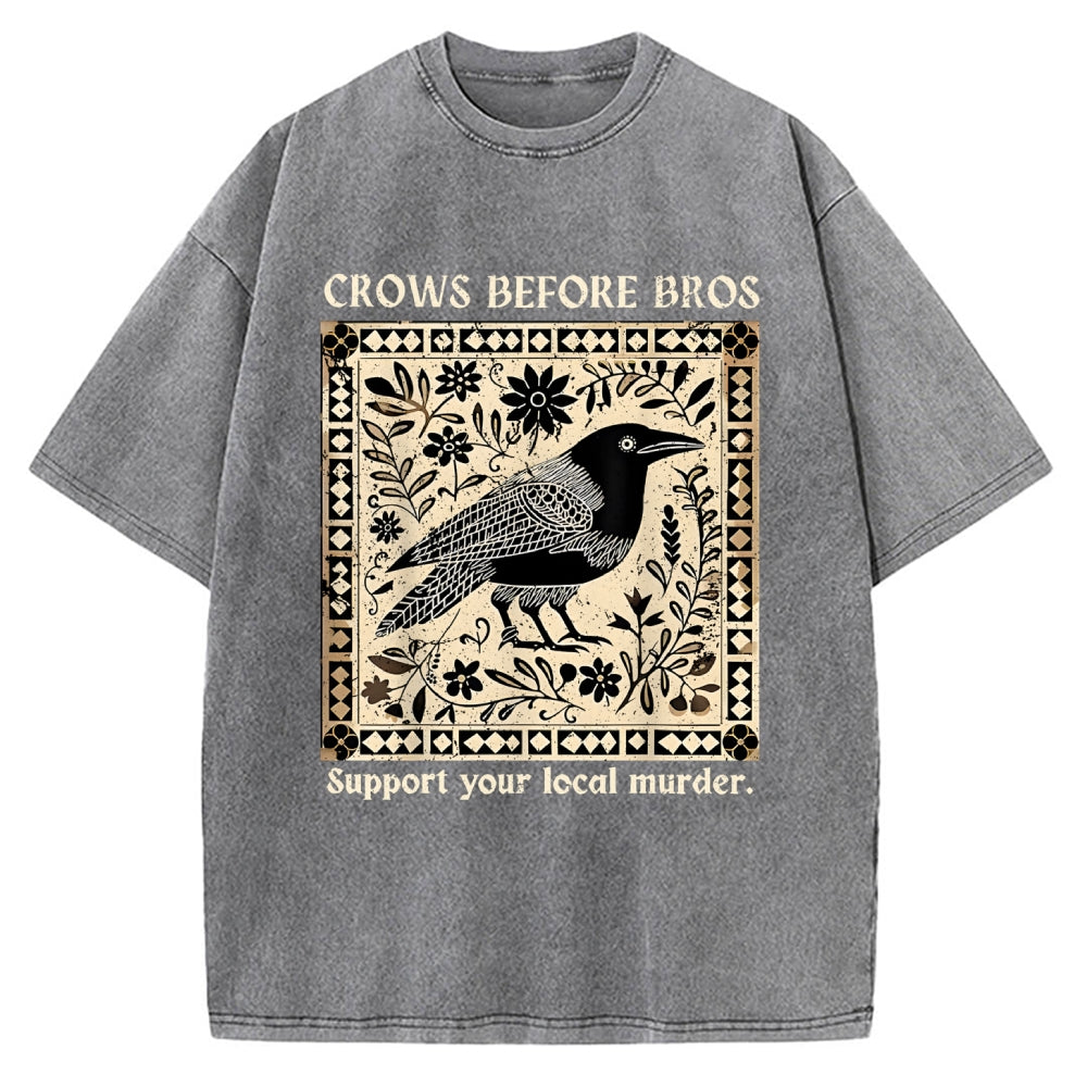 Crows Before Bros Vintage Washed T-shirt