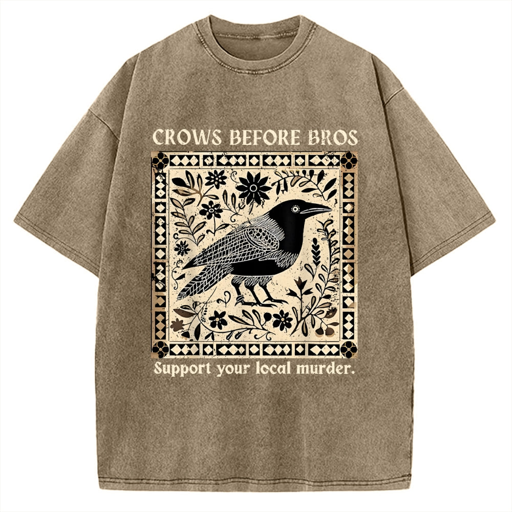 Crows Before Bros Vintage Washed T-shirt
