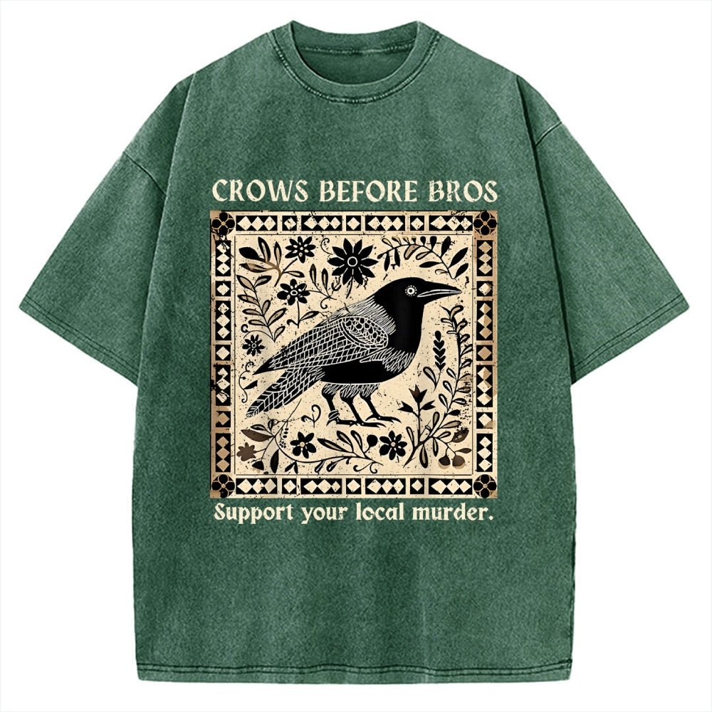 Crows Before Bros Vintage Washed T-shirt
