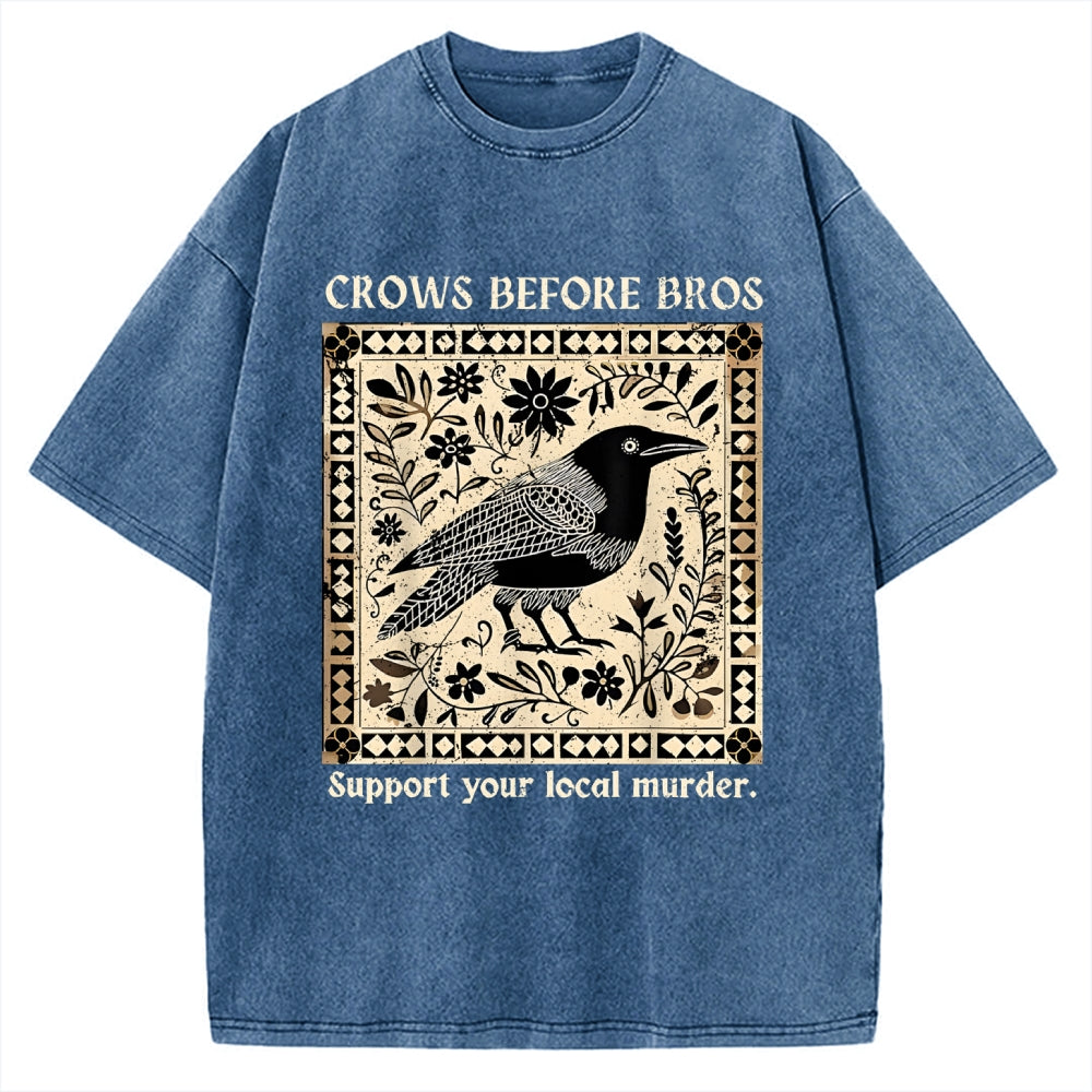 Crows Before Bros Vintage Washed T-shirt
