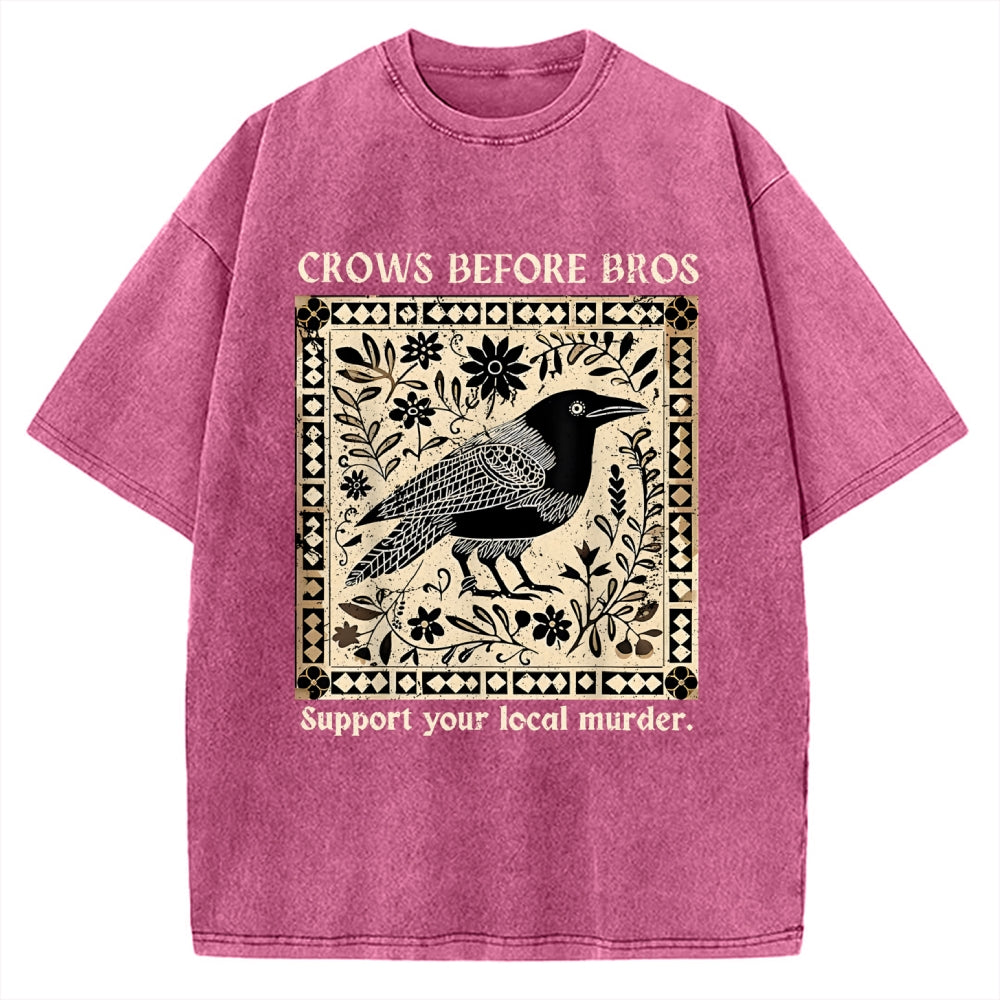 Crows Before Bros Vintage Washed T-shirt