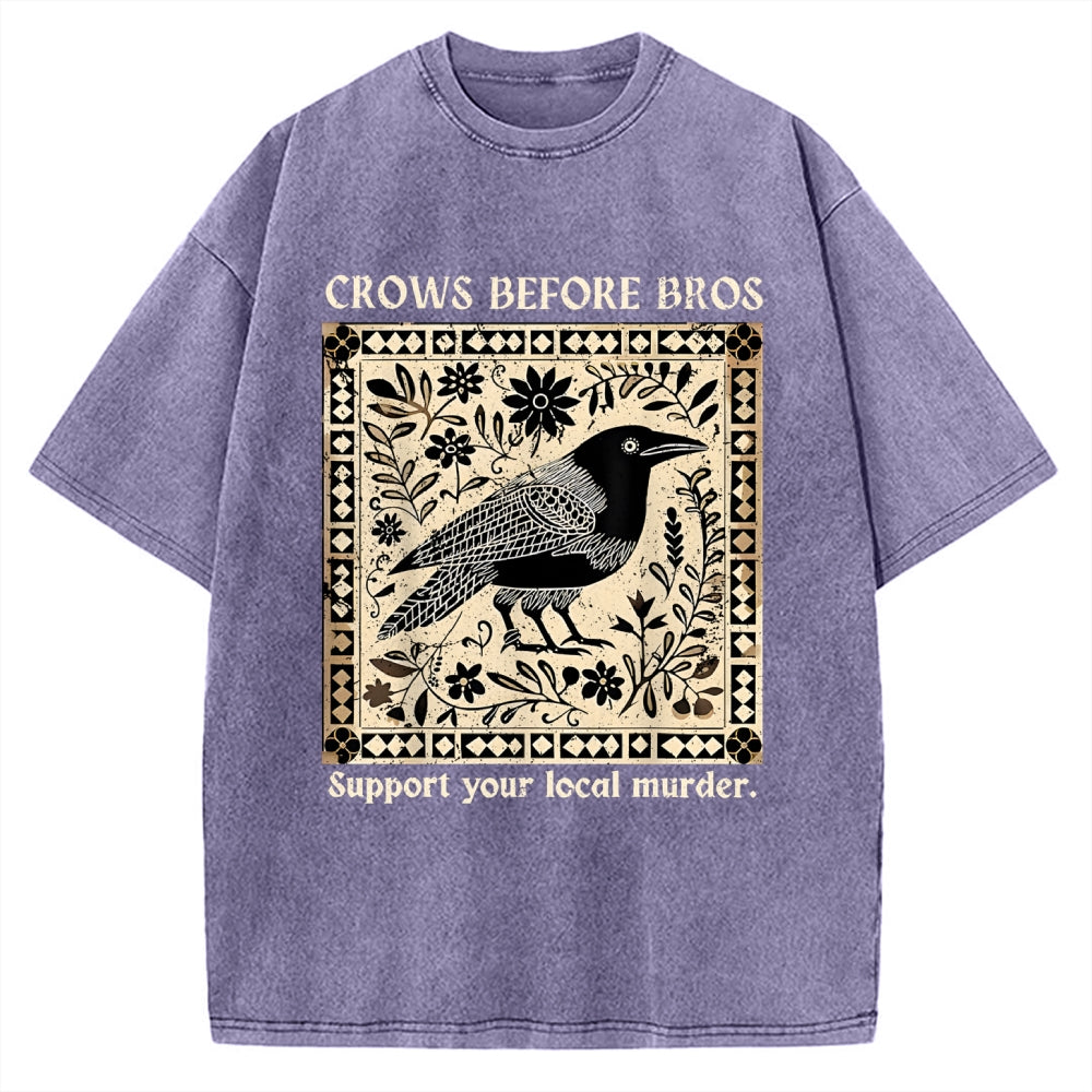Crows Before Bros Vintage Washed T-shirt