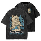 Unisex Dont Touch Me Yokai Ukiyo-E Japanese Front And Back Printed Washed Tee