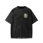 Unisex Dont Touch Me Yokai Ukiyo-E Japanese Front And Back Printed Washed Tee