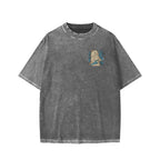 Unisex Dont Touch Me Yokai Ukiyo-E Japanese Front And Back Printed Washed Tee
