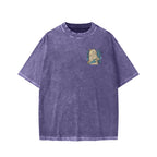 Unisex Dont Touch Me Yokai Ukiyo-E Japanese Front And Back Printed Washed Tee