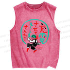 Unisex Charging Printed Washed Tank Top