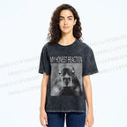 Unisex Capybara My Honest Reaction Printed Washed Tee